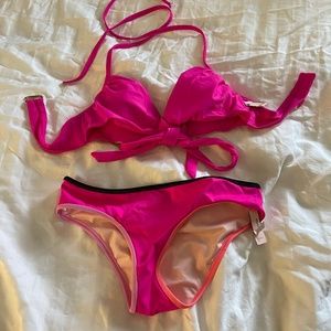 NWT VS bikini  tie front bow 34b and S bottom